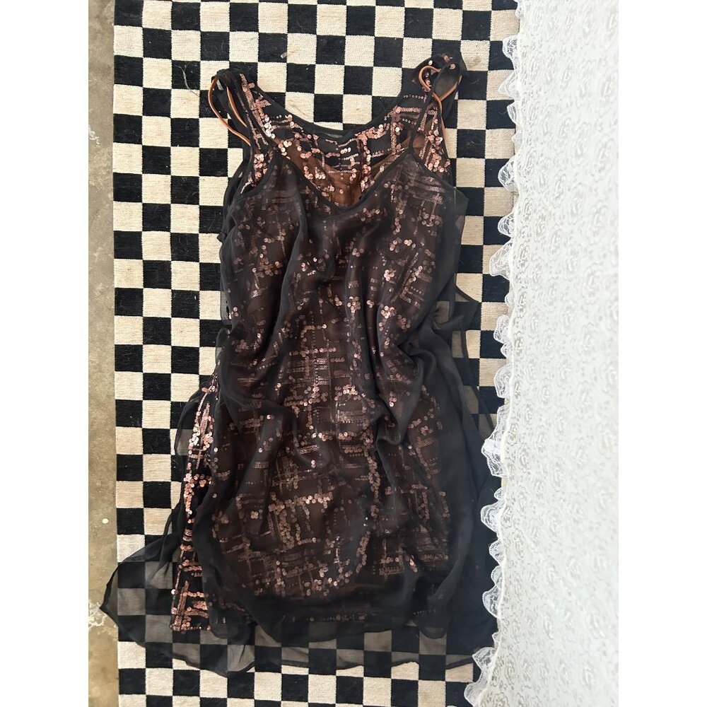 Black Mesh Sequin Dress – Simply Vera by Vera Wang